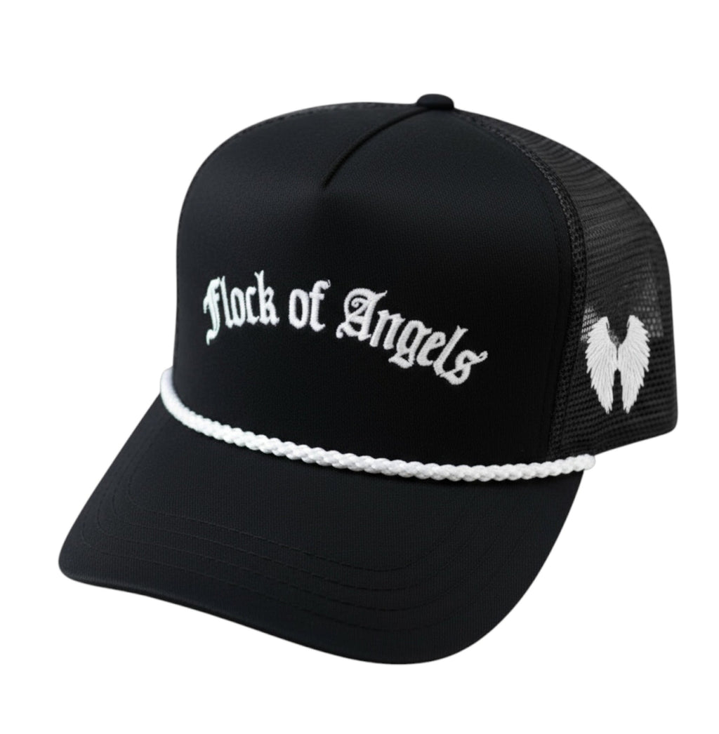 FLOCK OF ANGELS ROPE MESH TRUCKER
